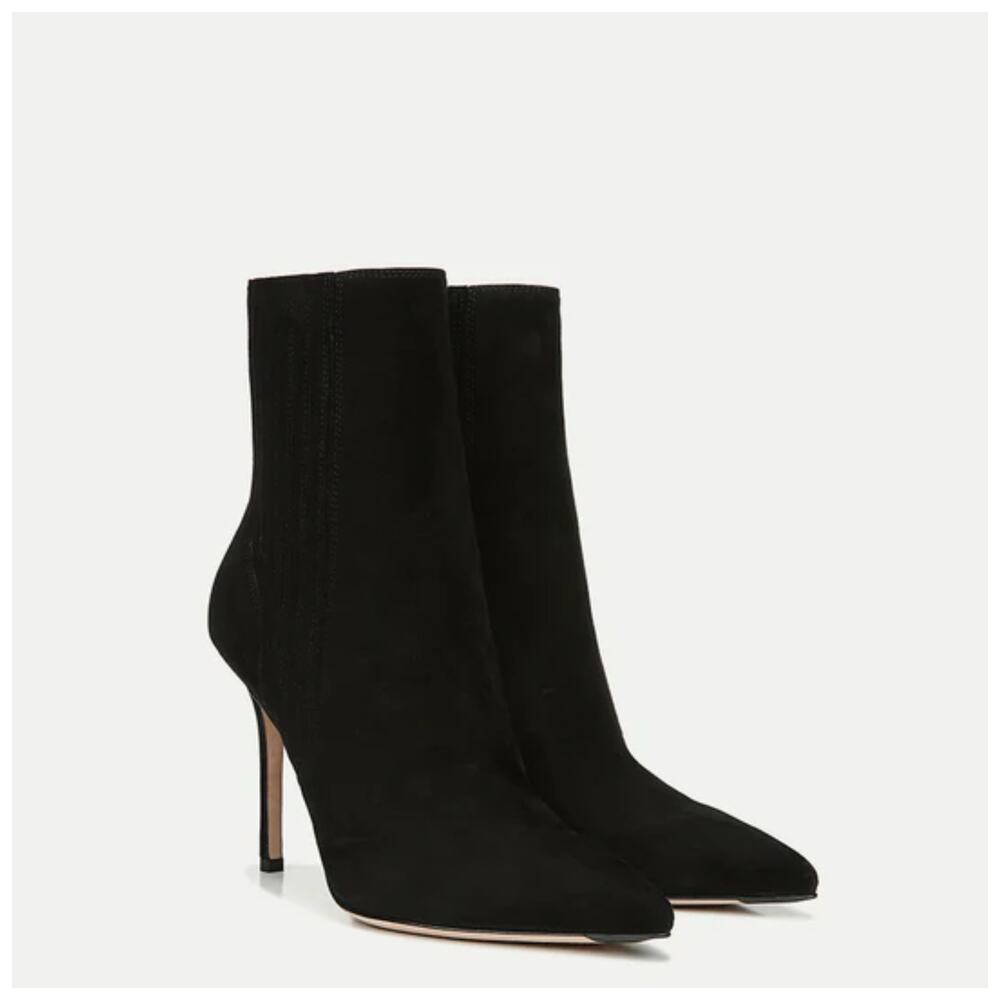 Veronica BEARD LISA STILETTO-HEEL BOOTIE Boots NIB 498 8.5 Black Suede